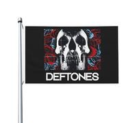 Def*tones Drapeau de groupe de musique Impression directe sur vêtement Polyester durable Motif graphique accrocheur Bannière double face - 0,9 x 1,5 m