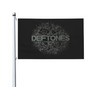 Def*tones Drapeau de groupe de musique Impression directe sur vêtement Polyester durable Motif graphique accrocheur Bannière double face - 0,9 x 1,5 m