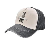Def*Tones Music Band Casquette Denim Vintage - Chapeau Baseball Lavé Bicolore Rock Band - Accessoire Musique Streetwear Mode Fans Concert - Casquette Décontractée Été Homme Femme
