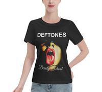 Def*Tones Music Band T-Shirt Femme Rock Band - Tee Shirt Coton Standard Manches Courtes - Mode Décontractée Été Streetwear Fans Concert Cadeau Small