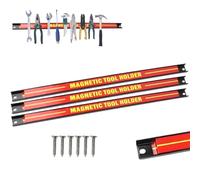 Defacto Barre magnétique porte-outils magnétique - 45 cm - Charge maximale de 23 kg - Avec vis - Support mural idéal pour garage et atelier