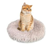 DEFACTO Panier pour chien aspect lin - Bords surélevés et dessous antidérapant - Beige - Taille S - 50 x 50 cm