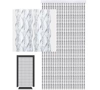 DEFACTO Rideau de porte 100 x 210 cm - Rideau à suspendre pour porte - Rideau en PVC à rayures en PVC brillant - Fabriqué en Italie - Transparent