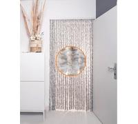 DEFACTO Rideau de porte en chenille (100 x 200 cm) - Protection contre les insectes, le camping - 100 % fabriqué en Italie - Polyvalent, facile à nettoyer, bloqueur de vue et de chaleur efficace -