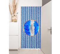 DEFACTO Rideau de porte en chenille (90 x 200 cm) - Protection contre les insectes, le camping - 100 % fabriqué en Italie - Polyvalent, facile à nettoyer, bloqueur de vue et de chaleur efficace -