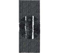 DEFACTO Rideau de porte en chenille (90 x 200 cm) - Protection contre les insectes, le camping - 100 % fabriqué en Italie - Polyvalent, facile à nettoyer, bloqueur de vue et de chaleur - Noir