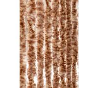 DEFACTO Rideau de porte en peluche (100x200 cm) - Résistant aux intempéries, moustiquaire, Made in Italy - Polyvalent, facile à nettoyer Marron/Beige-MIX