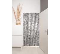 Defactoshop Rideau anti-insectes "Defacto Rideau moelleux PVC transparent 100x200cm Rideau anti-mouches Gris/Blanc/NoirMIX