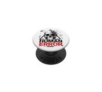 Défaillance du système Human Error Skull Cyber Glitch Art PopSockets PopGrip Adhésif