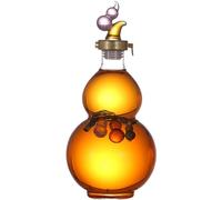 DEFBOW Accessoires de Bar Aérateur de vin créatif avec Base en Bois Carafe à décanter de Grande capacité Carafe à Whisky en Verre Cristal Transparent Carafes à Liqueur
