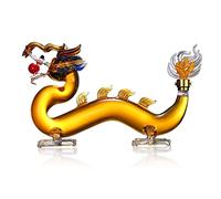 DEFBOW Carafe à Whisky en Forme de Dragon, Carafe à Whisky en Forme de Dragon Chinois pour spiritueux, Bourbon ou Scotch, Parfaitement emballée dans Un Coffret Cadeau, 750 ML