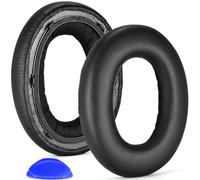 defean Coussinets de rechange compatibles avec les casques Bluetooth sans fil Bowers & Wilkins Px7, mousse antibruit haute densité (cuir protéiné noir)