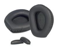 defean Coussinets de rechange en cuir synthétique de qualité supérieure compatibles avec casque Sennheiser RS 165/175/185/195 HDR, noir (dimensions de l'oreille + bandeau)