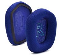 defean Coussinets d'oreille de rechange compatibles avec casque de jeu sans fil Logitech G733 G 733 Lightspeed avec tissu en maille durable, mousse d'isolation acoustique confortable (bleu)