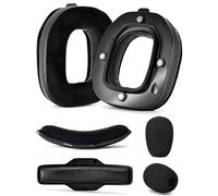 Defean Kit A40 TR Mod - Coussinets et Bandeau de Rechange compatibles avec Casque Astro Gaming A40 TR, Coussinets d'oreille, Mousse Haute densité antibruit, épaisseur (protéines Noires et Velours)