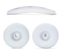 Defean Kit de rechange Coussinets 2 EN1 en tissu maillé pour oreillettes + bandeau compatible avec les casques JBL Tune 600(T600BTNC 600BTNC)/660(T660NC 660NC)/670(T670NC 670NC) (Blanc)