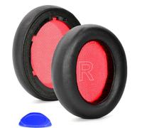 defean Life Q10 Coussinets de rechange compatibles avec les casques Bluetooth Anker Soundcore Life Q10/Q10, cuir doux, mousse antibruit haute densité (noir et rouge)