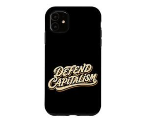 Defend Capitalism Libéralisme Économique Lettre Script Coque pour iPhone 11