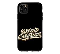 Defend Capitalism Libéralisme Économique Lettre Script Coque pour iPhone 11 Pro Max