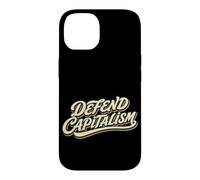 Defend Capitalism Libéralisme Économique Lettre Script Coque pour iPhone 14
