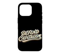 Defend Capitalism Libéralisme Économique Lettre Script Coque pour iPhone 16 Pro