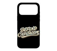 Defend Capitalism Libéralisme Économique Lettre Script Coque pour iPhone 17 Pro Max