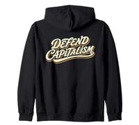 Defend Capitalism Libéralisme Économique Lettre Script Sweat à Capuche