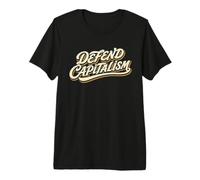 Defend Capitalism Libéralisme Économique Lettre Script T-Shirt Haut de Gamme