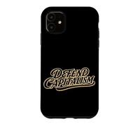 Defend Capitalism Libre Marché Lettrines Script Coque pour iPhone 11
