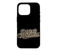 Defend Capitalism Libre Marché Lettrines Script Coque pour iPhone 16 Pro