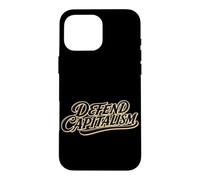 Defend Capitalism Libre Marché Lettrines Script Coque pour iPhone 16 Pro Max