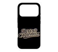 Defend Capitalism Libre Marché Lettrines Script Coque pour iPhone 17 Pro