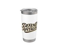 DEFEND CAPITALISM Libre Marché Lettrines Script Gobelet isotherme en acier inoxydable double paroi