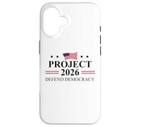 Defend Democracy Project 2026 Protest Sign Fight Oligarchy Coque pour iPhone 16