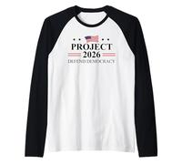 Defend Democracy Project 2026 Protest Sign Fight Oligarchy Manche Raglan
