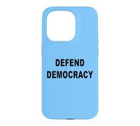 Defend DEMOCRATIE Message en Gras Coque pour iPhone 15 Pro