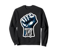 Defend Life Pro-Life Poing surélevé pour bébé fœtus Pro Life Sweatshirt