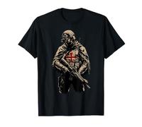 Defend The Faith Carabine Tactique Moderne Chevalier Croix T-Shirt