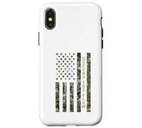 Defend The Flow American Flag Camouflage Patriotic USA Coque pour iPhone X/XS