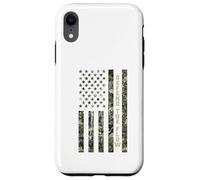 Defend The Flow American Flag Camouflage Patriotic USA Coque pour iPhone XR