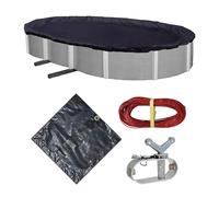 Defender 8 an Ovale au-Dessus de Sol d'hiver pour Piscine 12 by 20-Feet Bleu Marine foncé