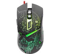Defender Alfa GM-703L Optic - Souris de Jeu Filaire et différentes Couleurs de Fond. Il Dispose de 5 Boutons et 4 Modes de résolution 800/1800/2400/3200 DPI, avec capteur de Haute précision