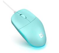 Defender Azora MB-241 Souris filaire USB optique 1200 DPI avec éclairage LED arc-en-ciel symétrique pleine taille pour PC portable, Plug & Play (bleu)