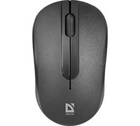 Defender Datum MM-285 - Souris de jeu sans fil avec une résolution de 1600 DPI et une plage de fonctionnement de 10 mètres. Il a 2 boutons plus la molette de défilement, noire.