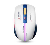 Defender Dila MM-282 Souris de jeu sans fil avec éclairage RVB, batterie 500 mAh et 5 boutons programmables