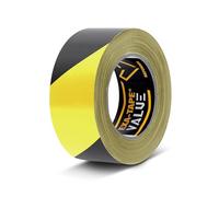 Defender NEW EXA-TAPE VALUE BY 50 Ruban d'avertissement en PVC | noir/jaune | 50 mm x 33 m