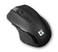 Defender Prime MB-053 Souris optique sans fil ergonomique Silent-Click avec capteur PixArt et 6 boutons (noir)