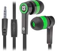 Defender Pulse 420, casque avec microphone, sans réglage du volume, noir-vert, écouteurs, 3,5 mm