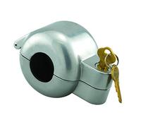 Defender Security EP Security S 4180 Dispositif - Serrure à bouton de porte avec clé pour bloquer l'accès au trou de serrure, amovible et facile à utiliser, gris, 6 cm