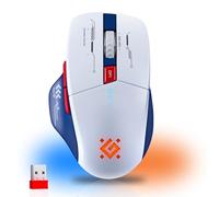 Defender® Tisa Souris de jeu sans fil - Bluetooth & souris 2,4 GHz avec RVB, 5 boutons, clic silencieux et batterie 220 h - Souris sans fil pour PC et ordinateur portable - Rechargeable - Windows